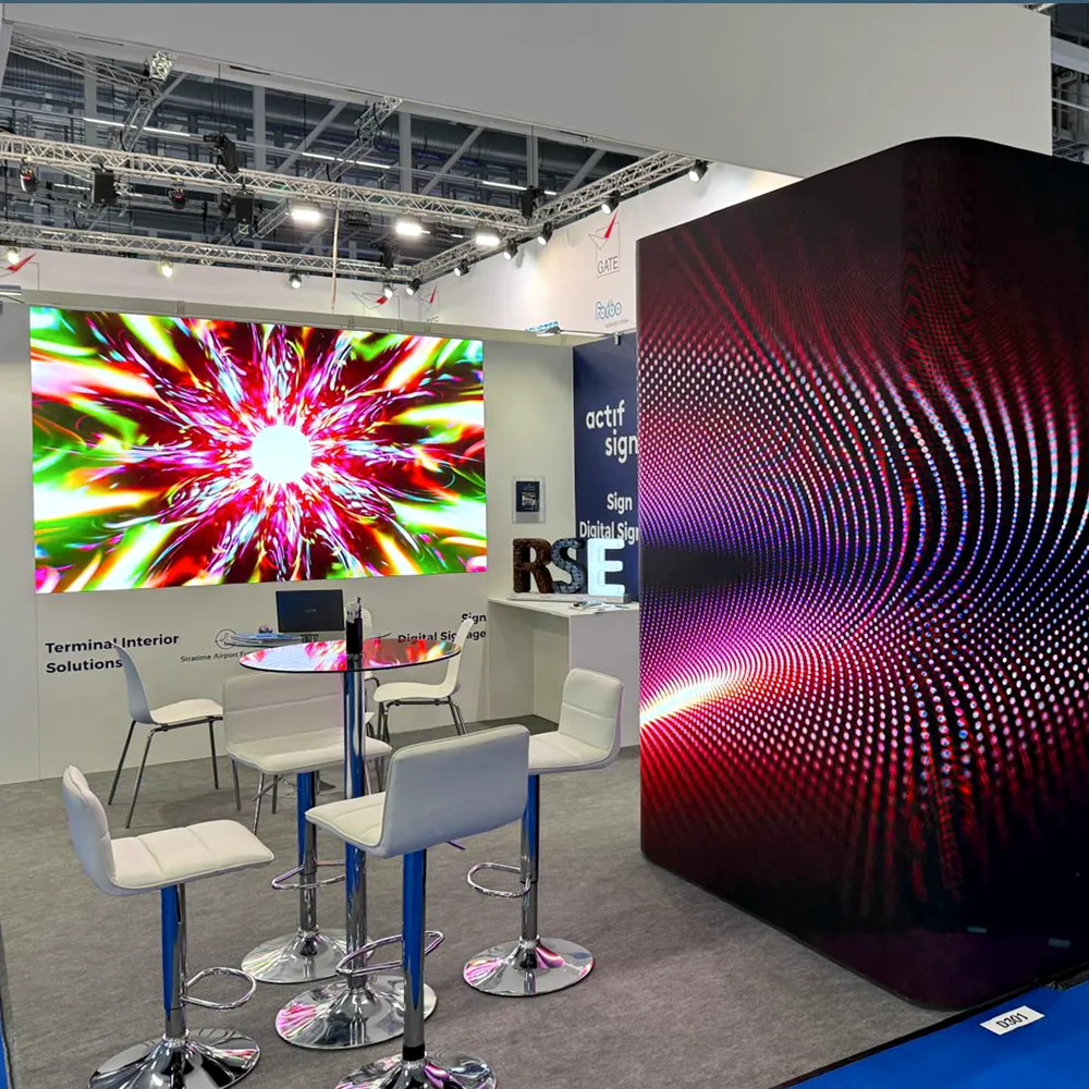 Exemples d'affichage dynamique sur un salon professionnel
