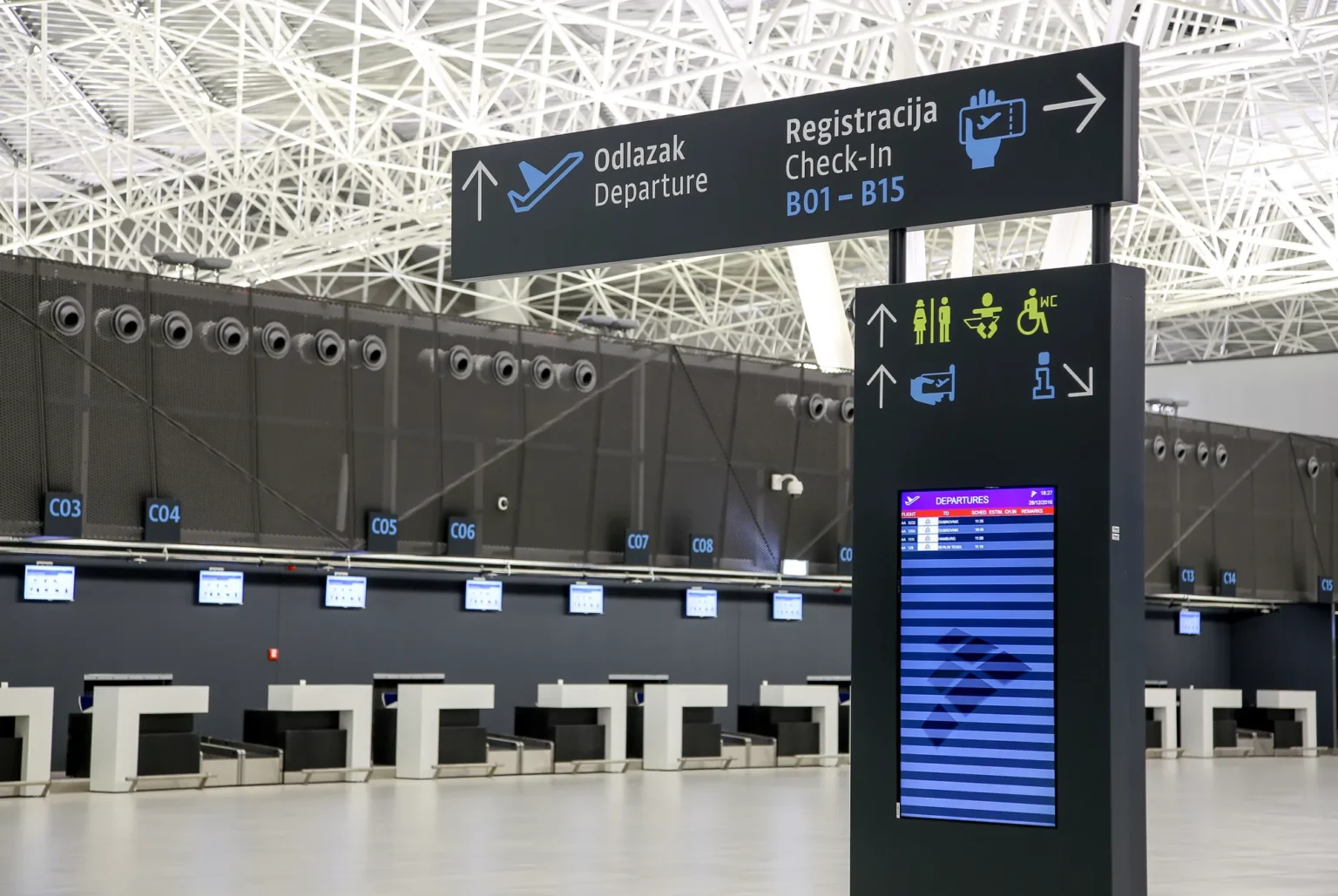 Enseignes lumineuses et solutions signalétiques pour les aéroports