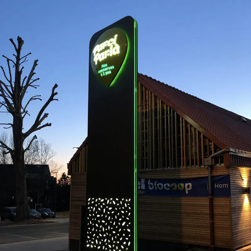 totem lumineux commerce