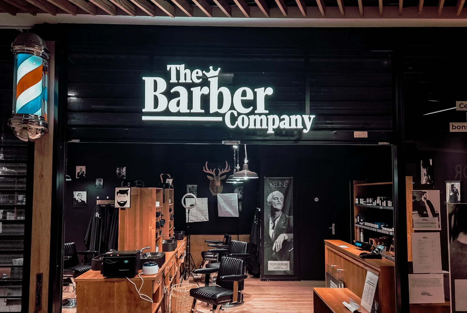 enseigne lumineuse the barber company